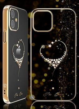 Kingxbar Wish Schutzhülle mit Swarovski-Kristallen für iPhone 12 Pro Max gold